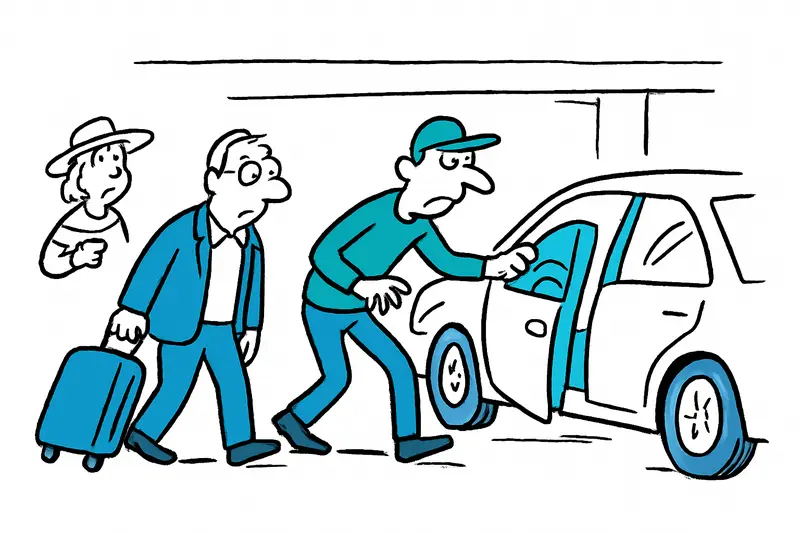 Coches sin cerrar en el aparcamiento del aeropuerto: dos vehículos desaparecen — un toque de realidad