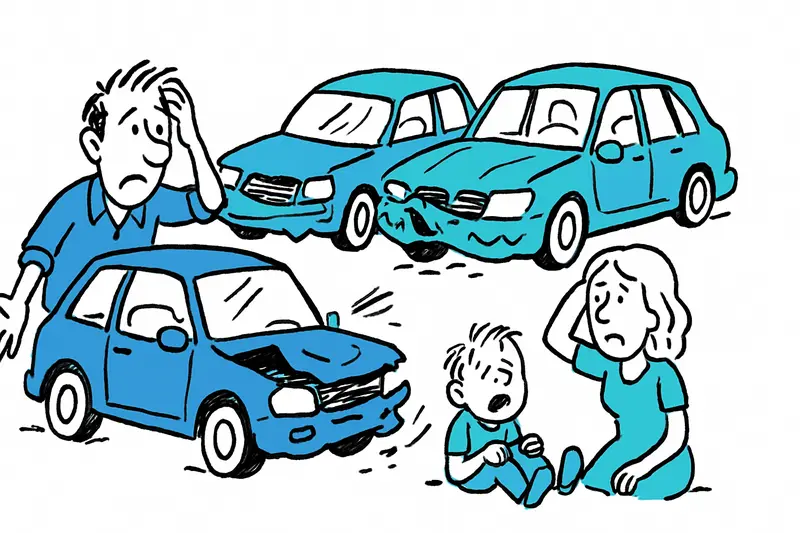 Carambola de cuatro vehículos en Costitx: cinco heridos, entre ellos niños