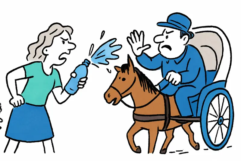 Agua, caballos, indignación: ¿Quién asume la responsabilidad en la disputa por los carruajes de Palma?