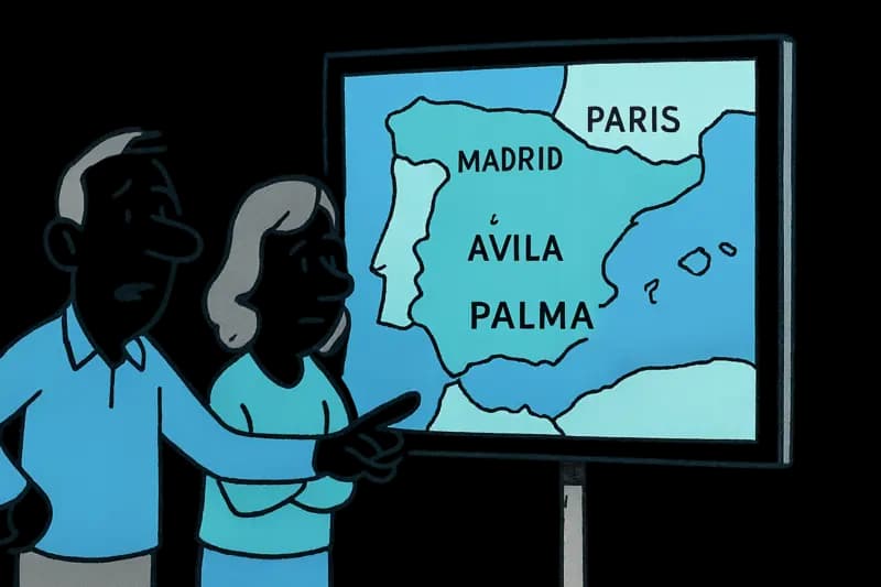 Cartel publicitario sitúa a Palma en el continente — Lo que revela el error