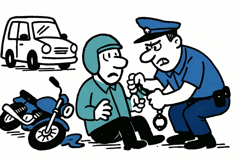 Persecución salvaje en Illetes: la policía detiene a un motociclista tras un accidente