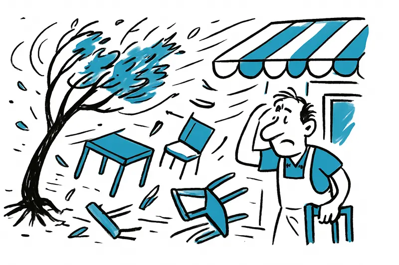 Cuando los árboles volaron: una tromba de viento golpea Cala Millor – ¿Quién protege las terrazas y a las personas?