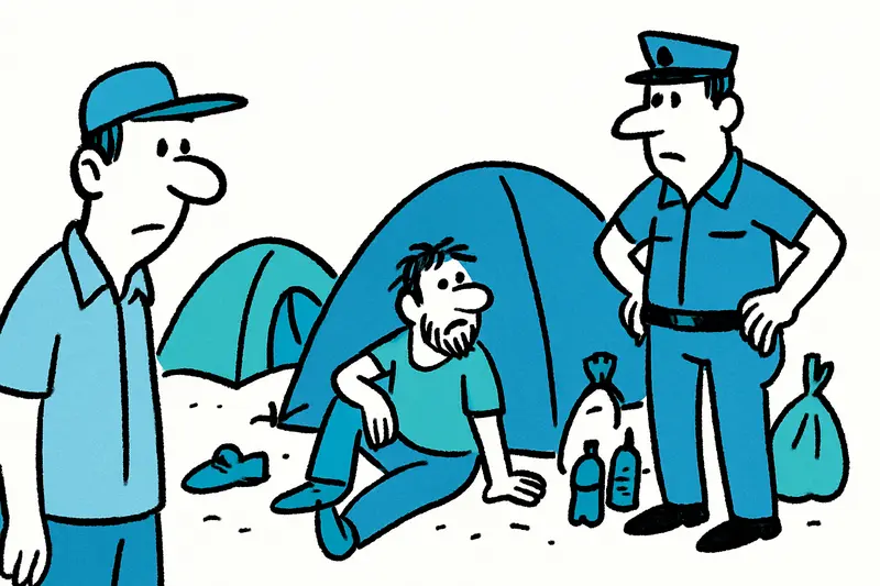 Tiendas en Can Pere Antoni: cuando la ciudad se convierte en un campamento de emergencia